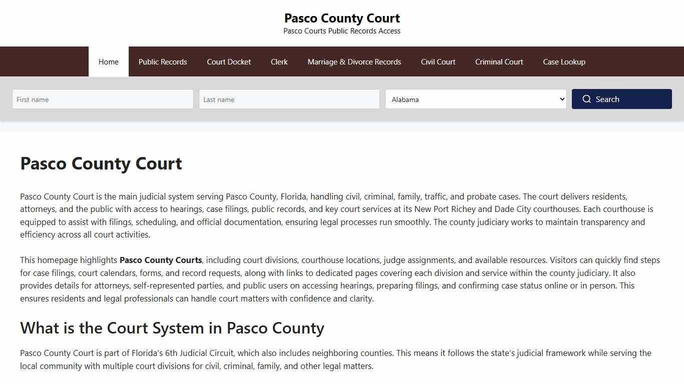 Pasco County Court - Pasco County Court